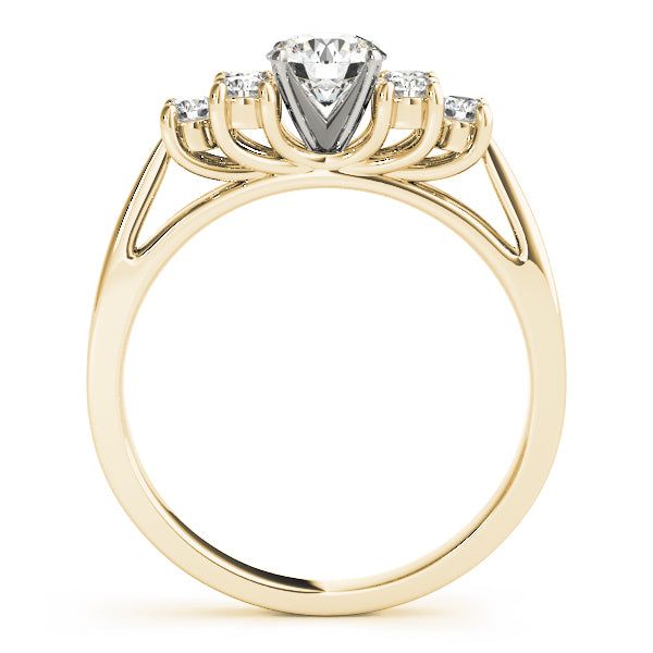 Cluster Side Trellis Engagement Ring