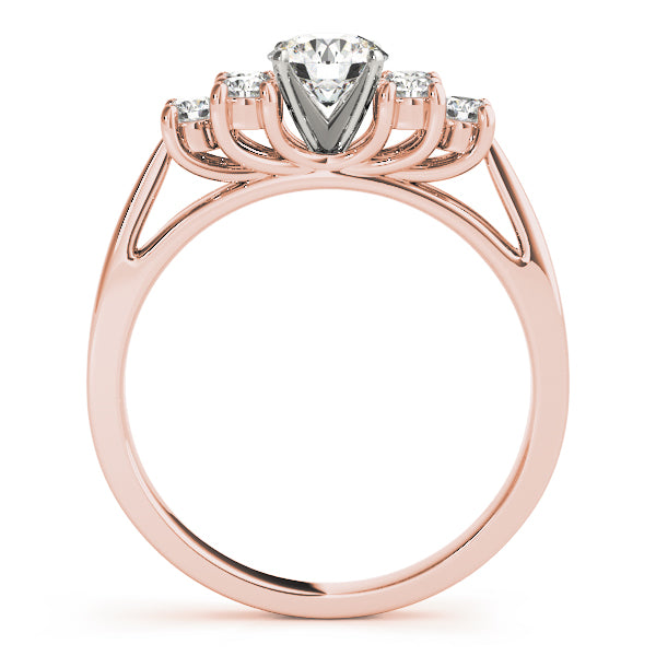Cluster Side Trellis Engagement Ring