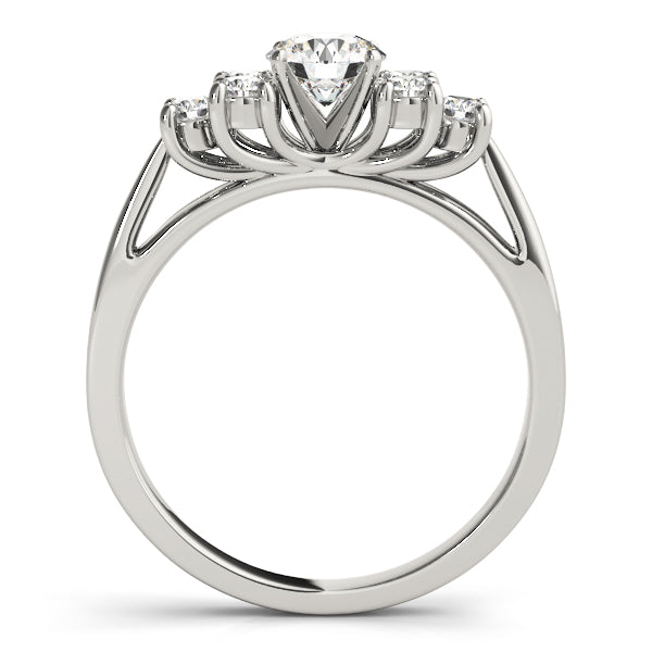 Cluster Side Trellis Engagement Ring