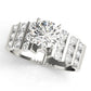 Multirow Channel Set Peg Head Engagement Ring