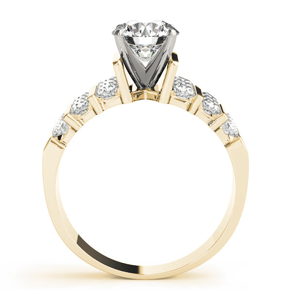 Multirow Channel Set Peg Head Engagement Ring