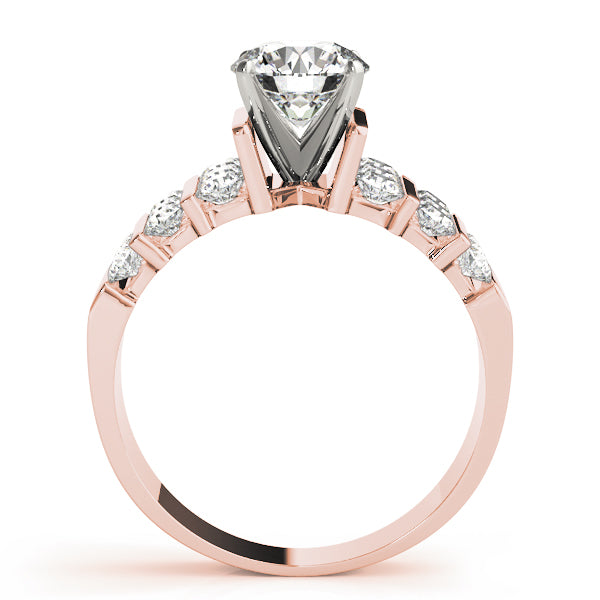 Multirow Channel Set Peg Head Engagement Ring