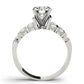 Multirow Channel Set Peg Head Engagement Ring