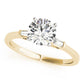 3-Stone Tapered Baguette Peg Head Engagement Ring