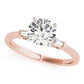 3-Stone Tapered Baguette Peg Head Engagement Ring