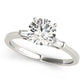 3-Stone Tapered Baguette Peg Head Engagement Ring