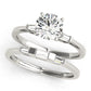 3-Stone Tapered Baguette Peg Head Engagement Ring
