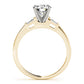 3-Stone Tapered Baguette Peg Head Engagement Ring
