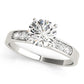 Single Row Channel Set Peg Head Engagement Ring