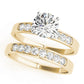 Single Row Channel Set Peg Head Engagement Ring