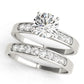 Single Row Channel Set Peg Head Engagement Ring
