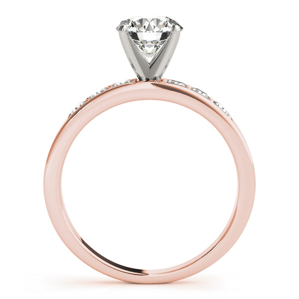 Prong In Channel Single Row Peg Head Engagement Ring