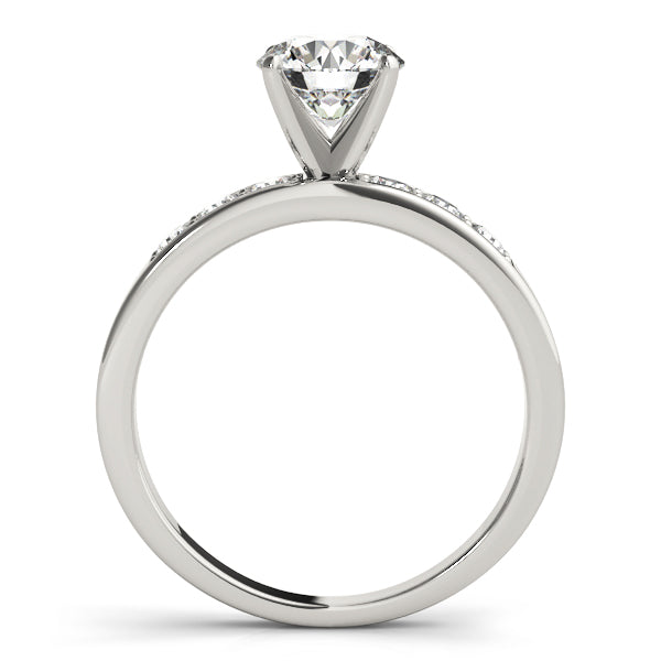 Prong In Channel Single Row Peg Head Engagement Ring