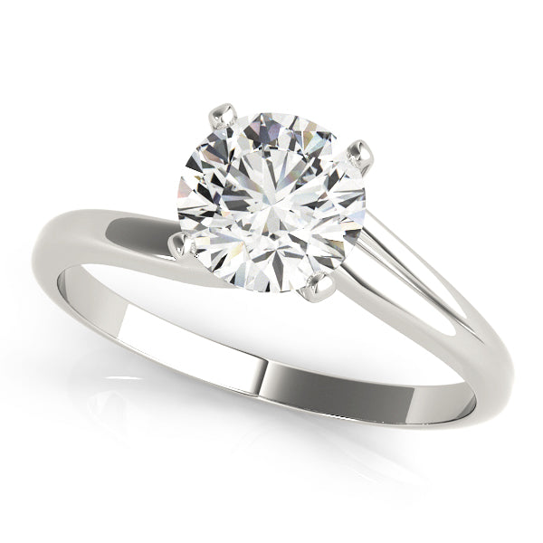 Solitaire Swirl Engagement Ring