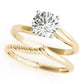 Solitaire Swirl Engagement Ring