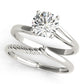 Solitaire Swirl Engagement Ring