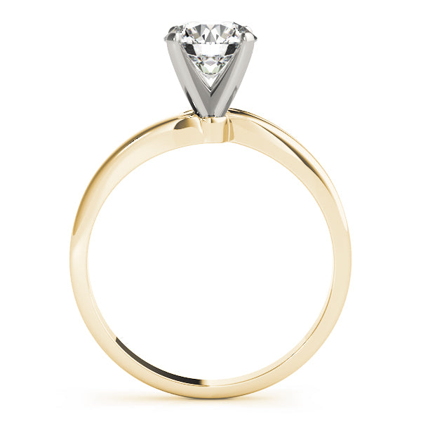 Solitaire Swirl Engagement Ring