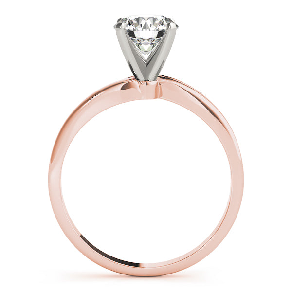 Solitaire Swirl Engagement Ring
