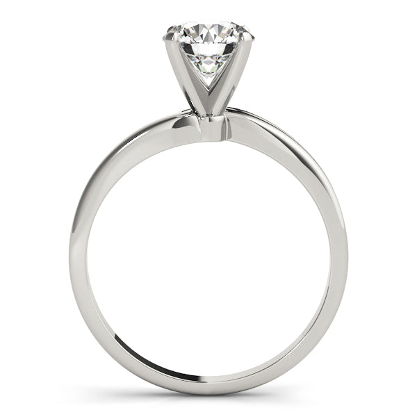 Solitaire Swirl Engagement Ring