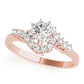 Bypass Halo Peg Head Engagement Ring