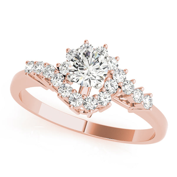 Bypass Halo Peg Head Engagement Ring