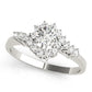 Bypass Halo Peg Head Engagement Ring