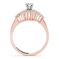 Bypass Halo Peg Head Engagement Ring