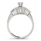 Bypass Halo Peg Head Engagement Ring