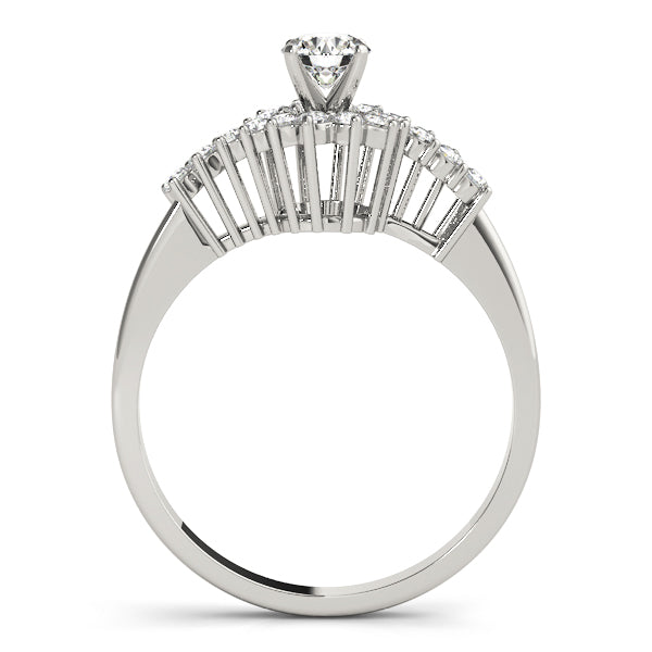 Bypass Halo Peg Head Engagement Ring