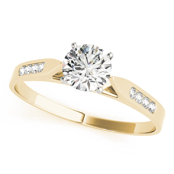 Single Row Channel Set Engagement Ring