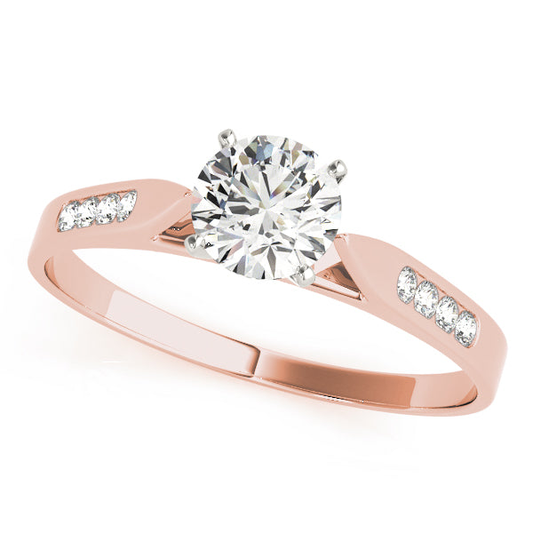 Single Row Channel Set Engagement Ring
