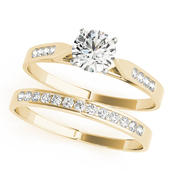 Single Row Channel Set Engagement Ring