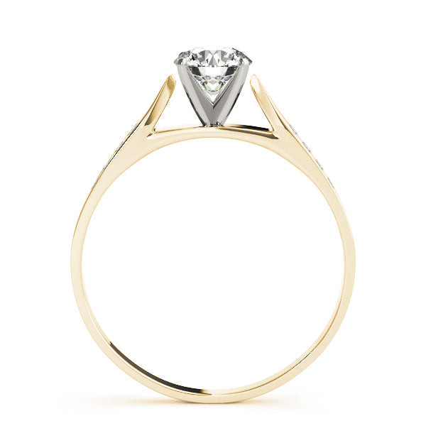 Single Row Channel Set Engagement Ring