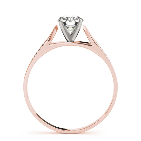 Single Row Channel Set Engagement Ring