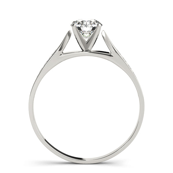 Single Row Channel Set Engagement Ring