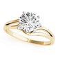 Solitaire Split Shank Engagement Ring