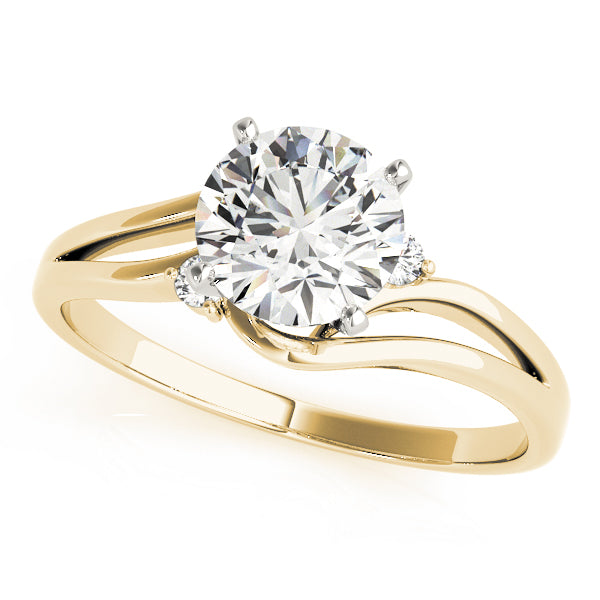 Solitaire Split Shank Engagement Ring