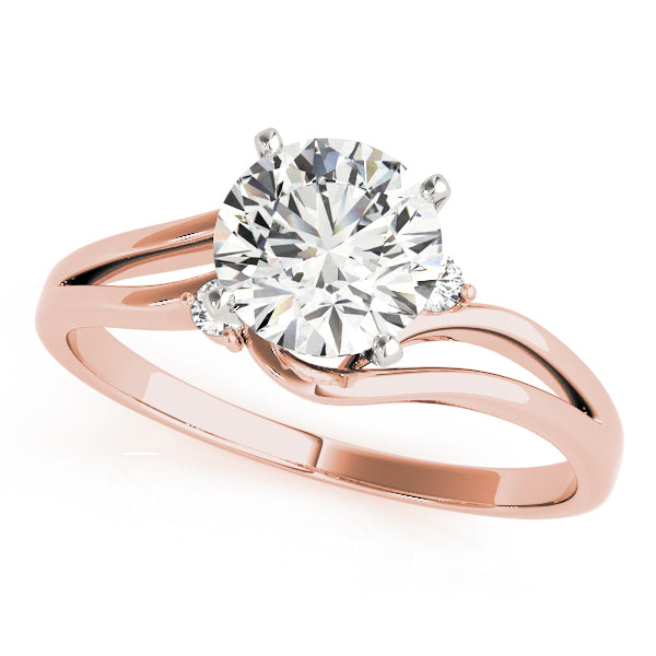 Solitaire Split Shank Engagement Ring