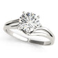 Solitaire Split Shank Engagement Ring
