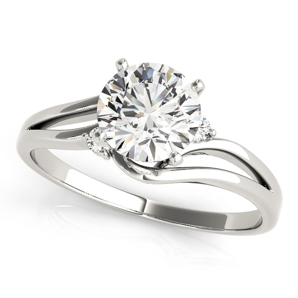 Solitaire Split Shank Engagement Ring
