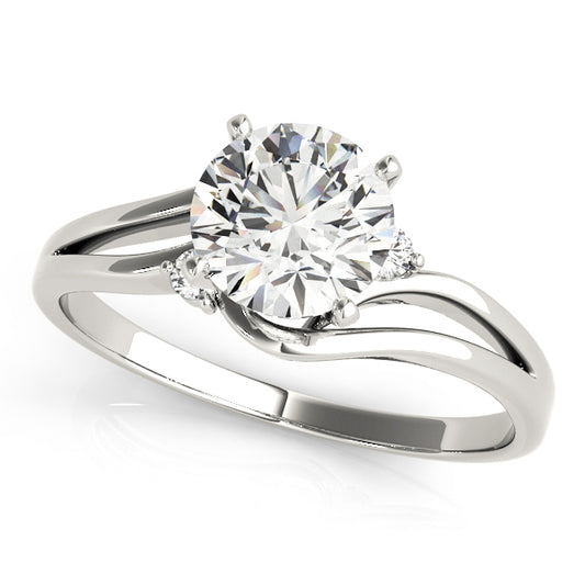 Solitaire Split Shank Engagement Ring