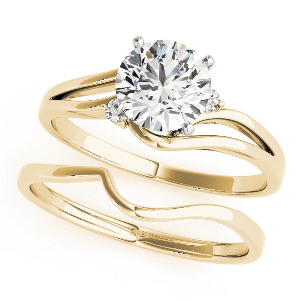 Solitaire Split Shank Engagement Ring