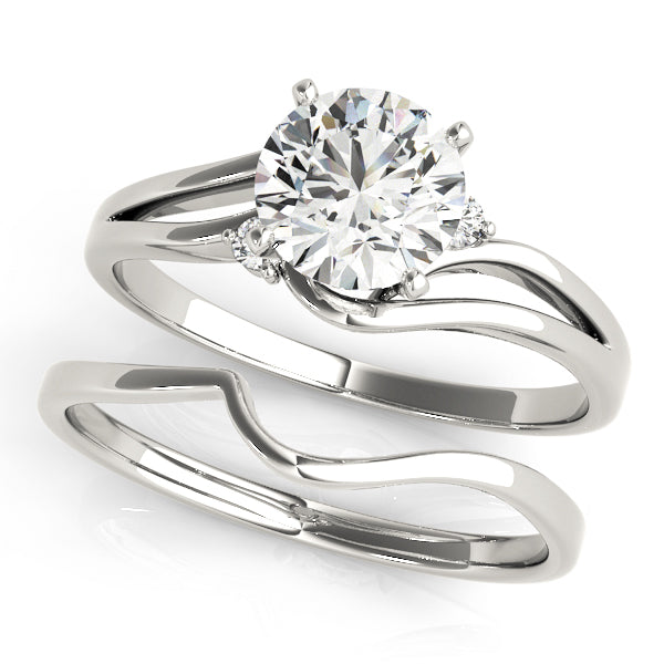 Solitaire Split Shank Engagement Ring