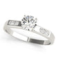 Single Row Channel Set Peg Head Engagement Ring
