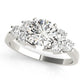 Cluster Side Peg Head Engagement Ring