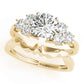 Cluster Side Peg Head Engagement Ring