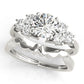 Cluster Side Peg Head Engagement Ring