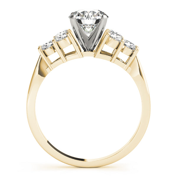 Cluster Side Peg Head Engagement Ring