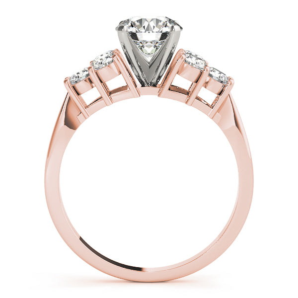 Cluster Side Peg Head Engagement Ring