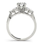 Cluster Side Peg Head Engagement Ring
